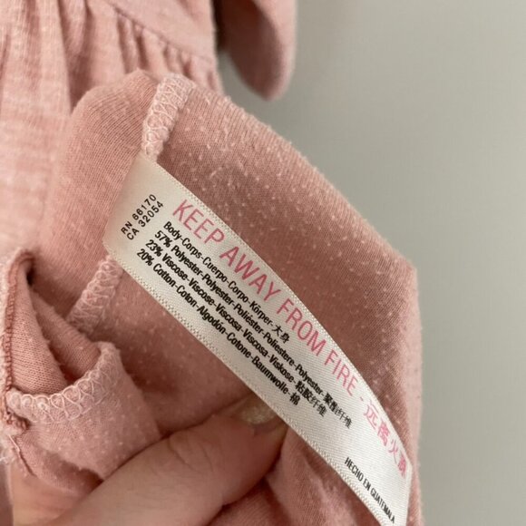 Free People Beach Pale Pink Stone Harbor Babydoll Mini Dress Size Medium - Picture 4 of 6